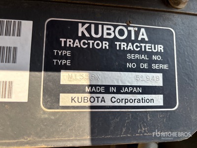 2013 Kubota M135GX 4WD Tractor