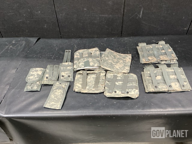 (156) M4 Three Mag Pouches, (117) Universal Side Plate Pouches & Assorted Items