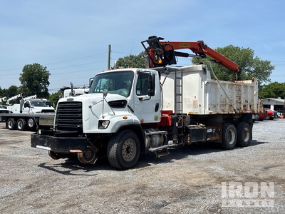 2014 Palfinger PRL 260 10470 lb on 2016 Freightliner 108SD 6x4 Grapple Boom, 14ft long by 42in high Rotating Dump Bed, Rail truck Autocarro con pinza a polipo