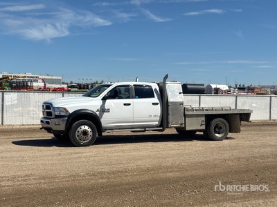 2014 Ram 5500 4x4 Crew Cab Flatbed Truck