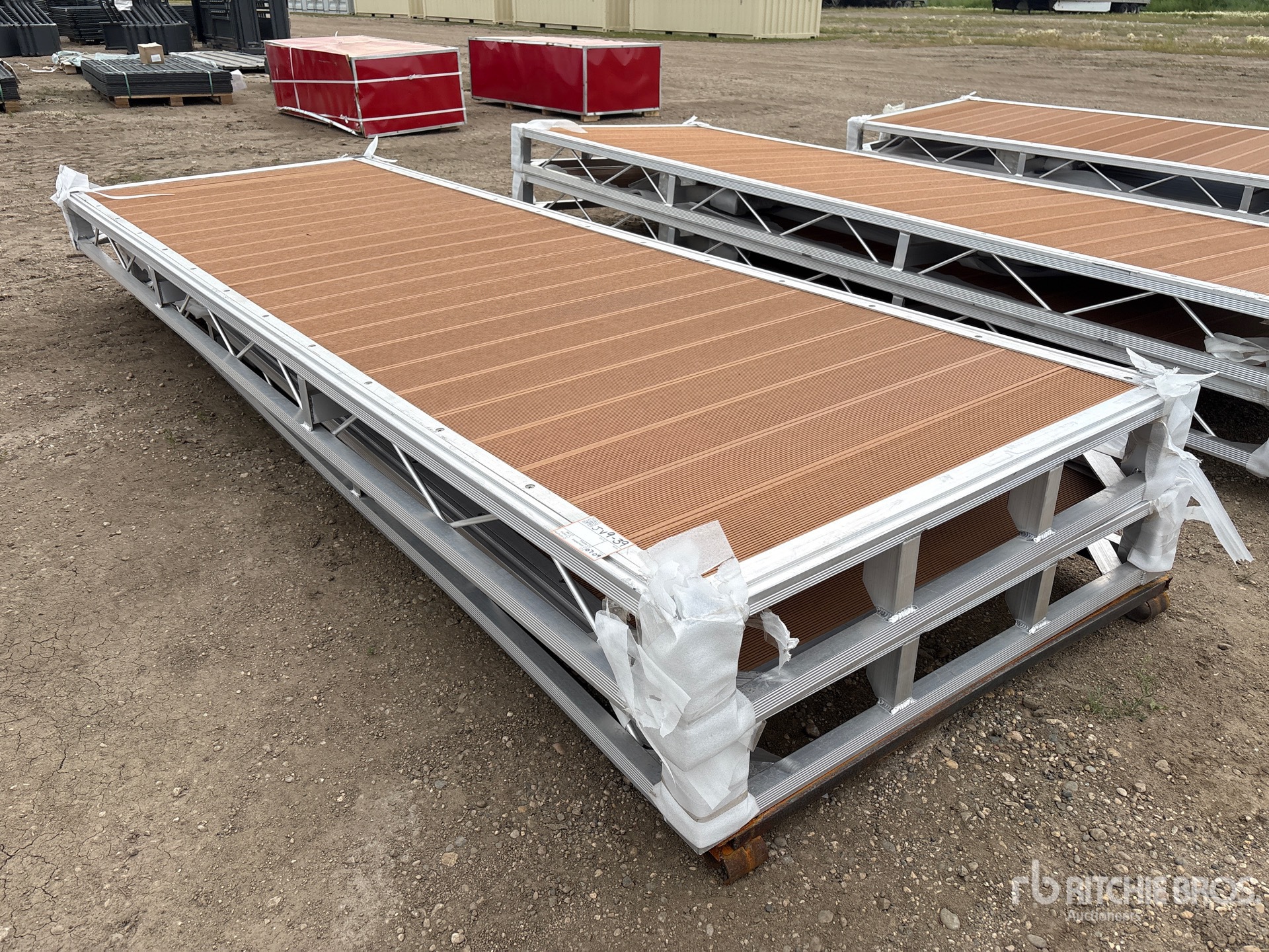 Quantity of (2) 2026 BYT BDF412 4 ft x 12 ft Aluminum Boat Dock Section Kit (Unused)