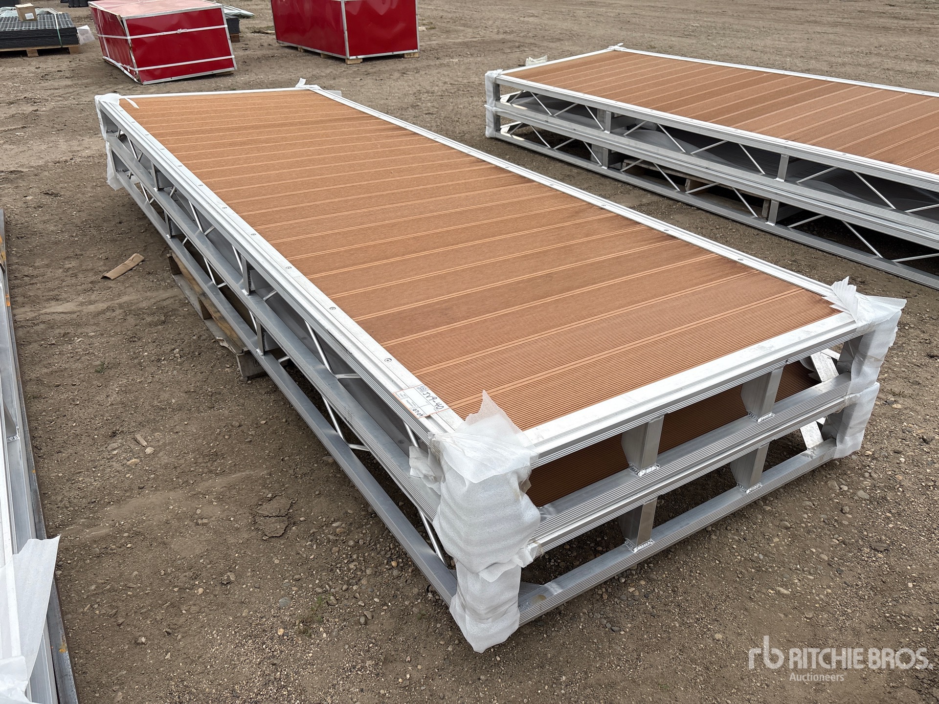 Quantity of (2) 2026 BYT BDF412 4 ft x 12 ft Aluminum Boat Dock Section Kit (Unused)