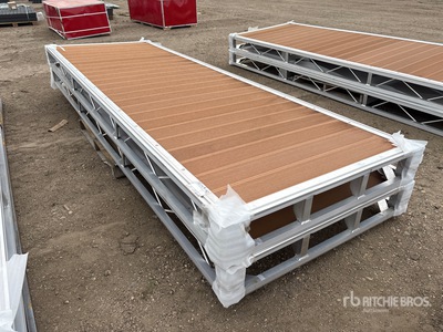 Quantity of (2) 2026 BYT BDF412 4 ft x 12 ft Aluminum Boat Dock Section Kit Divers - Équipement marine (Unused)