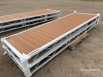 Quantity of (2) 2026 BYT BDF412 4 ft x 12 ft Aluminum Boat Dock Section Kit Divers - Équipement marine (Unused)