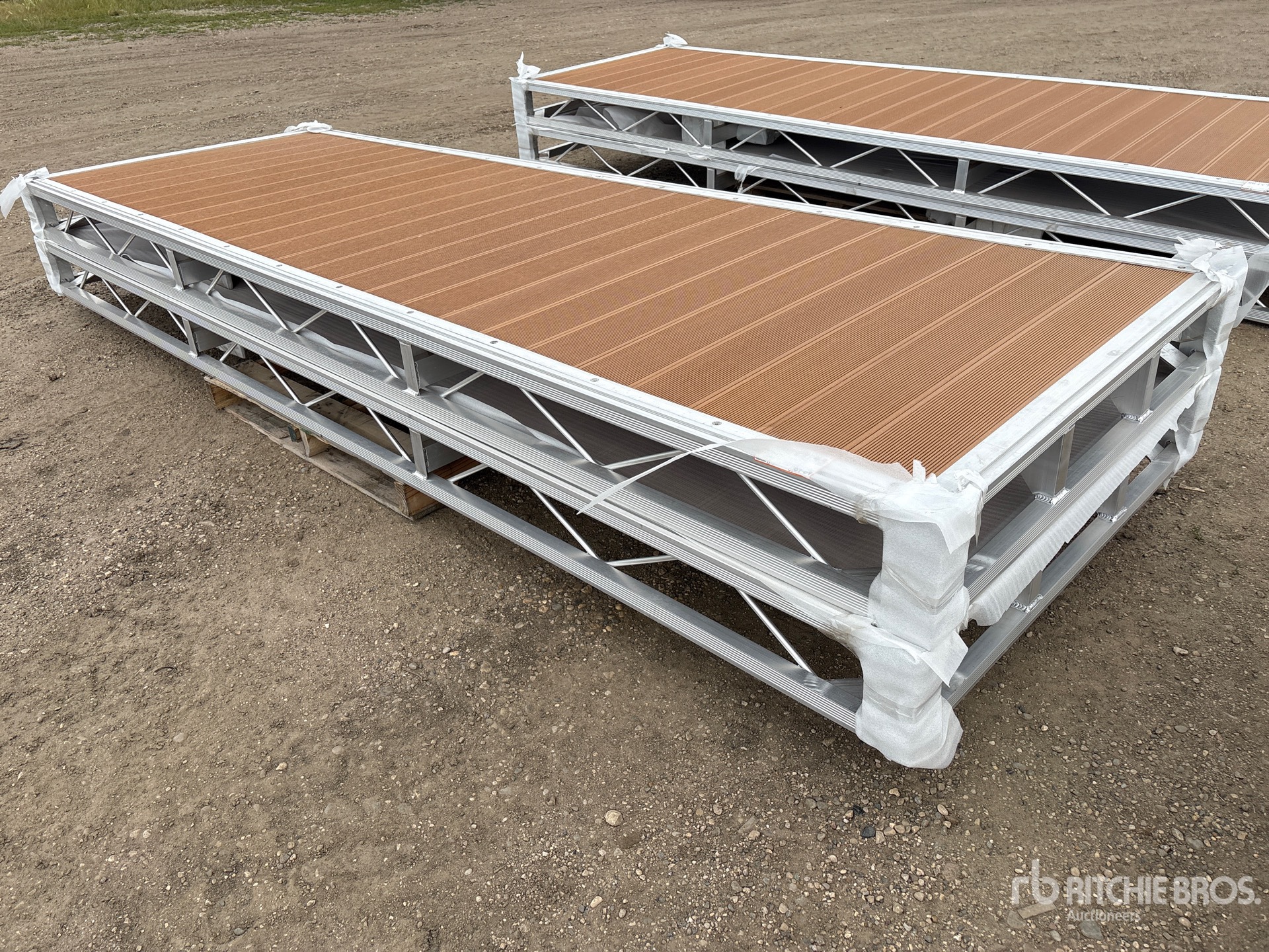 Quantity of (2) 2026 BYT BDF412 4 ft x 12 ft Aluminum Boat Dock Section Kit (Unused)