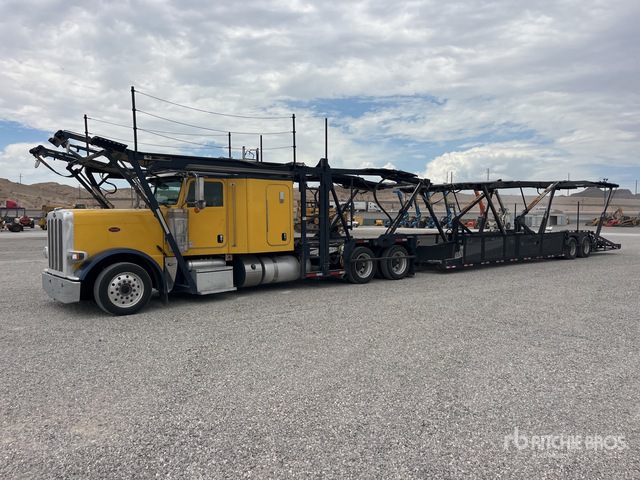 2014 Peterbilt 388 6x4 Sleeper Car Carrier Truck