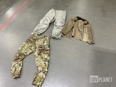 (52) Pairs of Assorted Trousers, (13) Cold Weather Jackets & Assorted Items