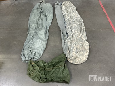 (45) Clothing Bags, (21) Bivy Covers, (11) Sleeping Bags & Assorted Items
