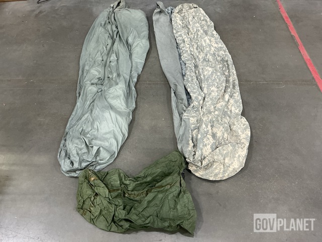 (45) Clothing Bags, (21) Bivy Covers, (11) Sleeping Bags & Assorted Items