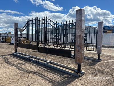 Quantity of (2) 2026 EarthyGrounds TS20S-CM&TS20S-DF 19 ft 6 in x 7 ft Steel Bi-Parting Driveway Gate (Unused)