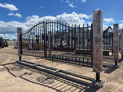 2026 EarthyGrounds TS20S-SC&TS20-DM 19 ft 6 in x 7 ft Steel Bi-Parting Driveway Gate (Unused)