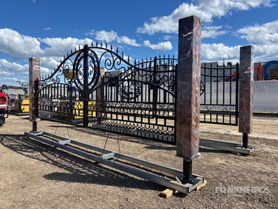 2026 EarthyGrounds TS20S-SC 19 ft 6 in x 7 ft Steel Bi-Parting Driveway Gate (Unused)