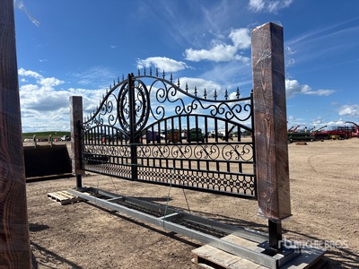 2026 EarthyGrounds TS20S-TL 19 ft 6 in x 7 ft Steel Bi-Parting Driveway Gate (Unused)