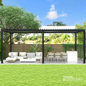 Chery Industrial Aluminum Pergola Kit w/ Adjustable Roof Divers - Structure portative (Unused)