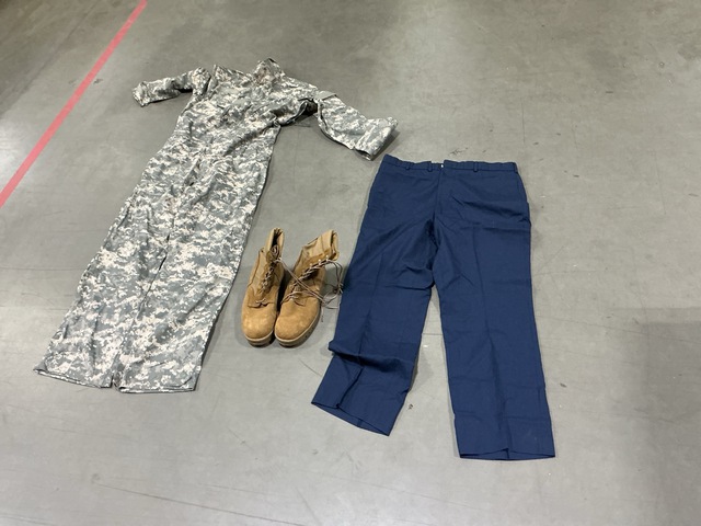 (29) Pairs of Mechanic's Coveralls, (3) Pairs of Men's Trousers & Assorted Items