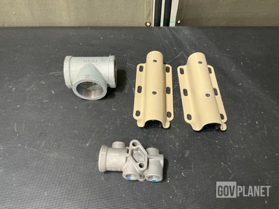 (165) Pipe Tee Fittings, (1) Door Handle & Assorted Items
