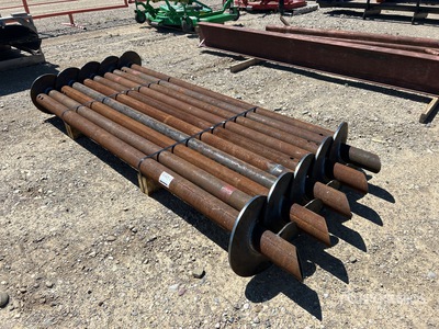 Quantity of (10) 4 in x 10 ft Screw Piling
