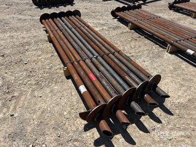 Quantity of (10) 2.5 in x 10 ft Screw Pilings Divers
