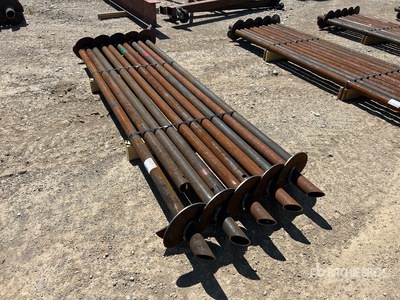 Quantity of (10) 2.5 in x 10 ft Screw Pilings Divers