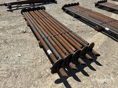 Quantity of (10) 2.5 in x 10 ft Screw Pilings Divers