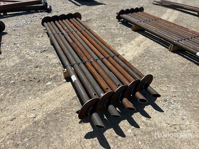 Quantity of (10) 2.5 in x 10 ft Screw Pilings Divers