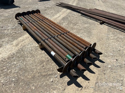 Quantity of (10) 2.5 in x 10 ft Screw Pilings Divers