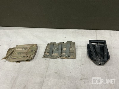 (134) First Aid Kit Pouches, (20) Entrenching Tools & Assorted Items