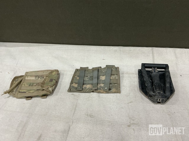 (134) First Aid Kit Pouches, (20) Entrenching Tools & Assorted Items