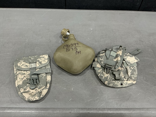 (35) Entrenching Tool Carriers, (95) Canteen Pouches & (30) Water Canteens
