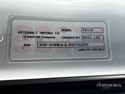 2025 Peterbilt 536 2000 gal 4x2 Water Truck