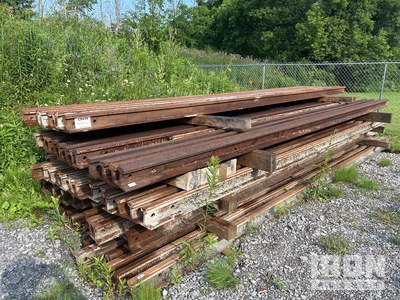 Quantity of (70) 85LB Train Rail- 19Ft to 19.5Ft long, 5 In x 5 In ورش و مخازن متنوعة