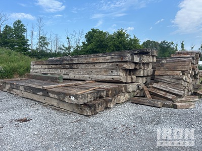 Quantity of (61) Wooden Crane Matt- 48"wide x 30ft long
