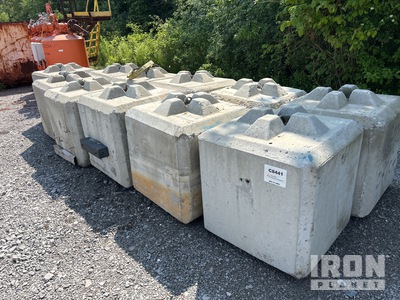 Quantity of (11) Concrete muck pit blocks: 28"Wx28"Lx28"H