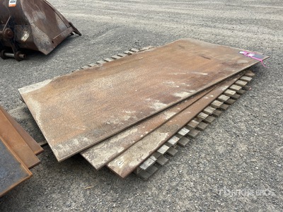 4 ft 11 in x 9 ft 10 in (1 in Thick) Plaques d'acier