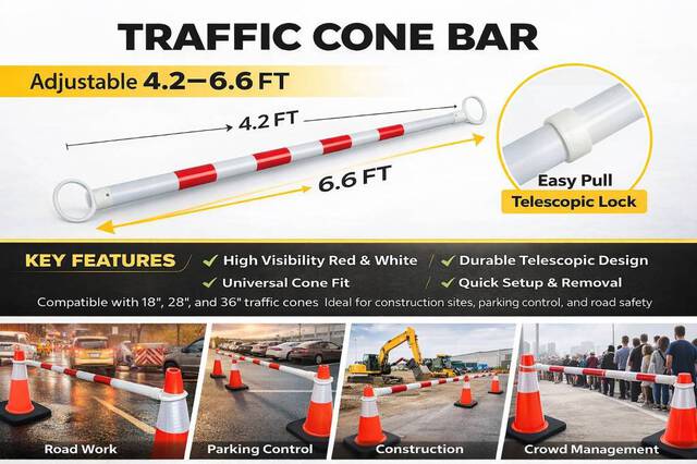 Quantity of (50) Chery Traffic Cone Bars (Unused)