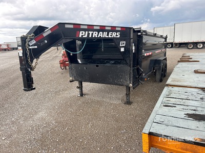 2025 PJ Trailers DM162 16 ft T/A Gooseneck End Dump Trailer