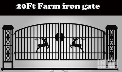 Greatbear 20' single arc hollow with Deer in the m Driveway Gate (Unused)