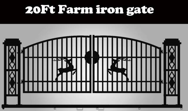 Greatbear Wrought Iron Driveway Gate (Unused)