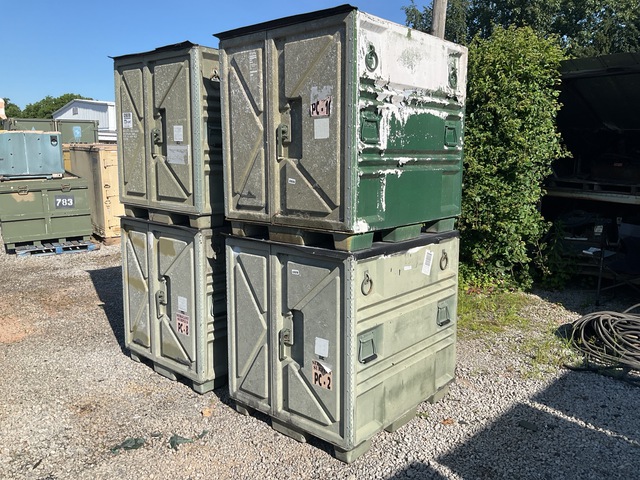 (4) Plastics Research Palcon Pallet Containers