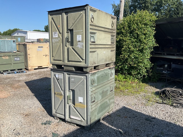 (2) Plastics Research Palcon Pallet Containers