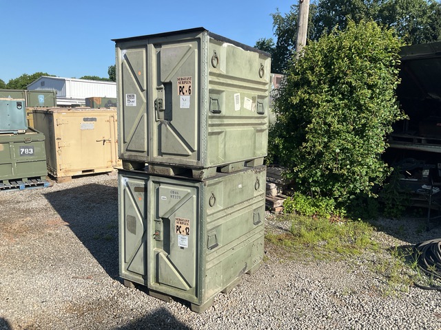 (2) Plastics Research Palcon Pallet Containers
