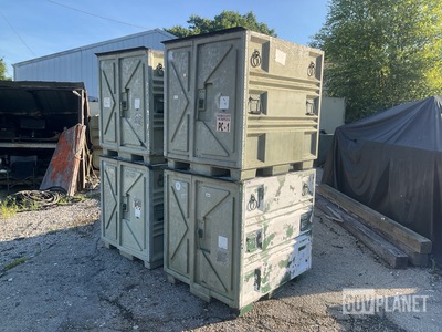 (4) Plastics Research Palcon Pallet Containers