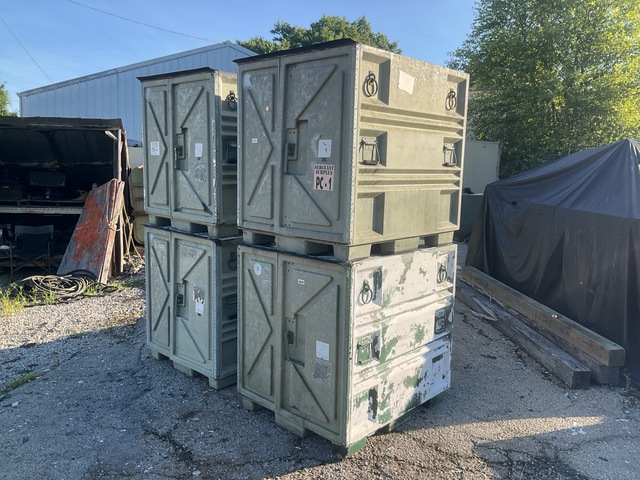 (4) Plastics Research Palcon Pallet Containers