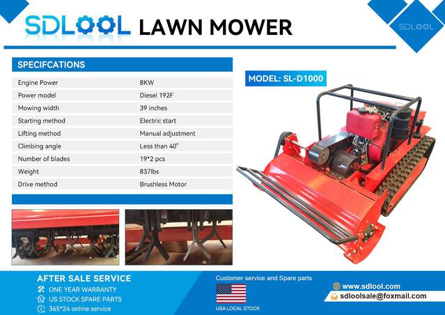 2026 SDLOOL SL-D1000 Remote Control Lawn Mower (Unused)