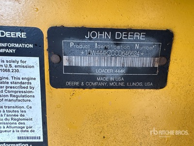 2012 John Deere 444K Chargeuse sur roues