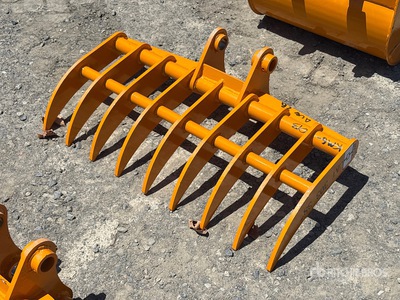 2026 GIYI 38 in pro fit to cat 303 Excavator Rake (Unused)