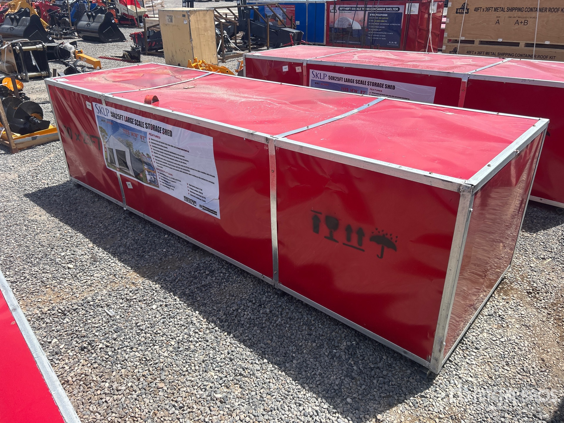 2026 SKLP SK-S5025 50 ft x 25 ft Double Garage Metal Shed (Unused)