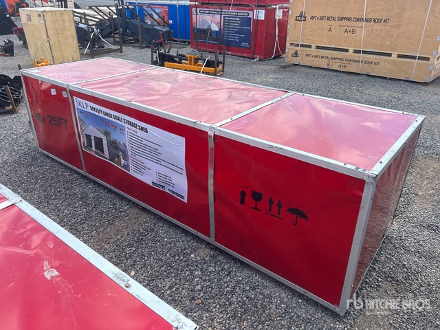 2026 SKLP SK-S5025 25 ft x 50 ft Double Garage Storage Shed (Unused)