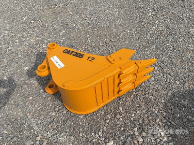 2026 GIYI GY-BK 12 in Digging Excavator Bucket - Fits Cat 305 (Unused)