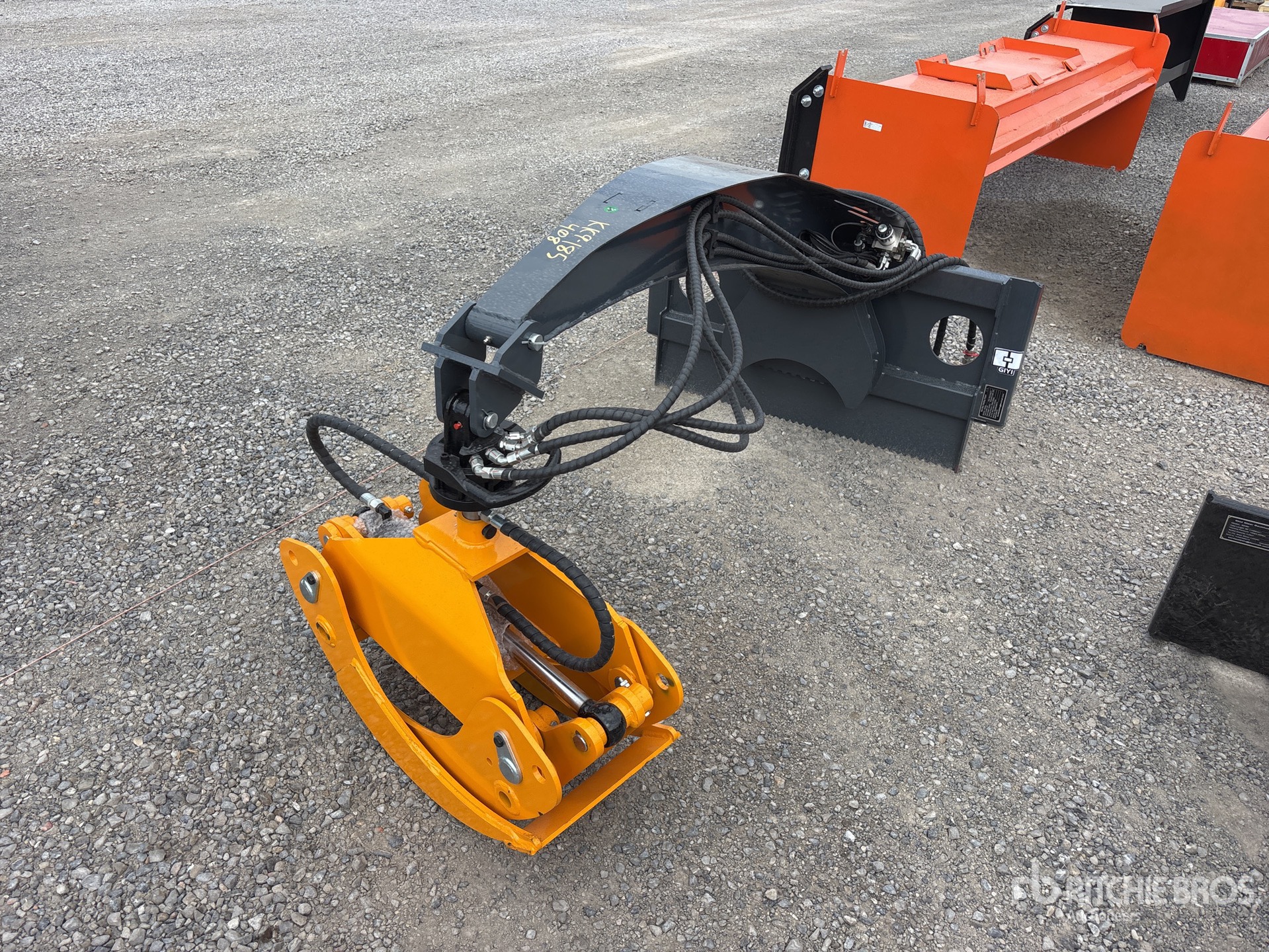 2026 GIYI GY-RG63 Rotating Mini Skid Steer Grapple (Unused)